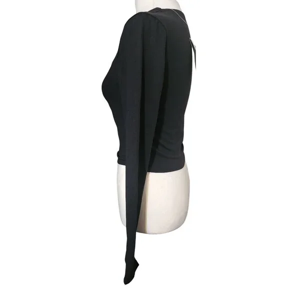 Set Of 3 Baleaf Long Sleeve Square Neck Crop Tops Black & Gray Womens Size S - Picture 3 of 15